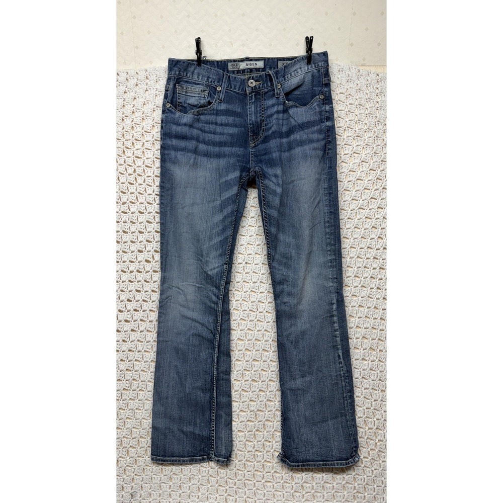 BKE Buckle Aiden Jeans Mens Size 32R W32 L30 Blue Denim Stretch Jeans